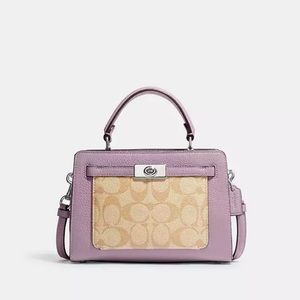 Coach Mini Lane Top Handle In Signature Canvas